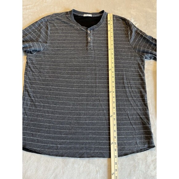 Marine Layer Long‎ Sleeve Shirt Men’s XL Gray Henley Pullover Striped Lined - Picture 6 of 6